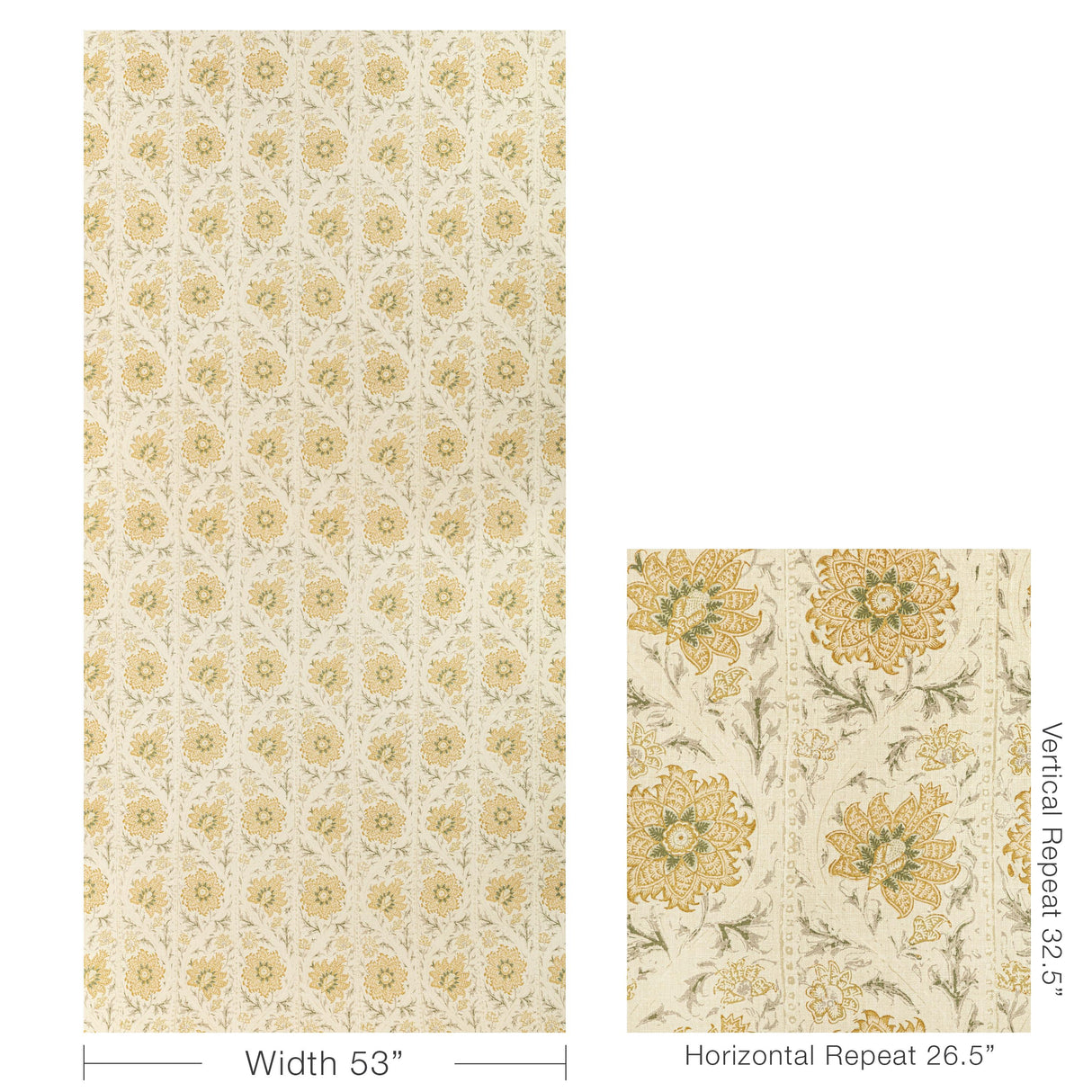 Lee Jofa CALICO VINE MARIGOLD Fabric