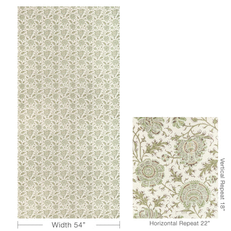 Lee Jofa INDIENNES FLORAL IVY Fabric