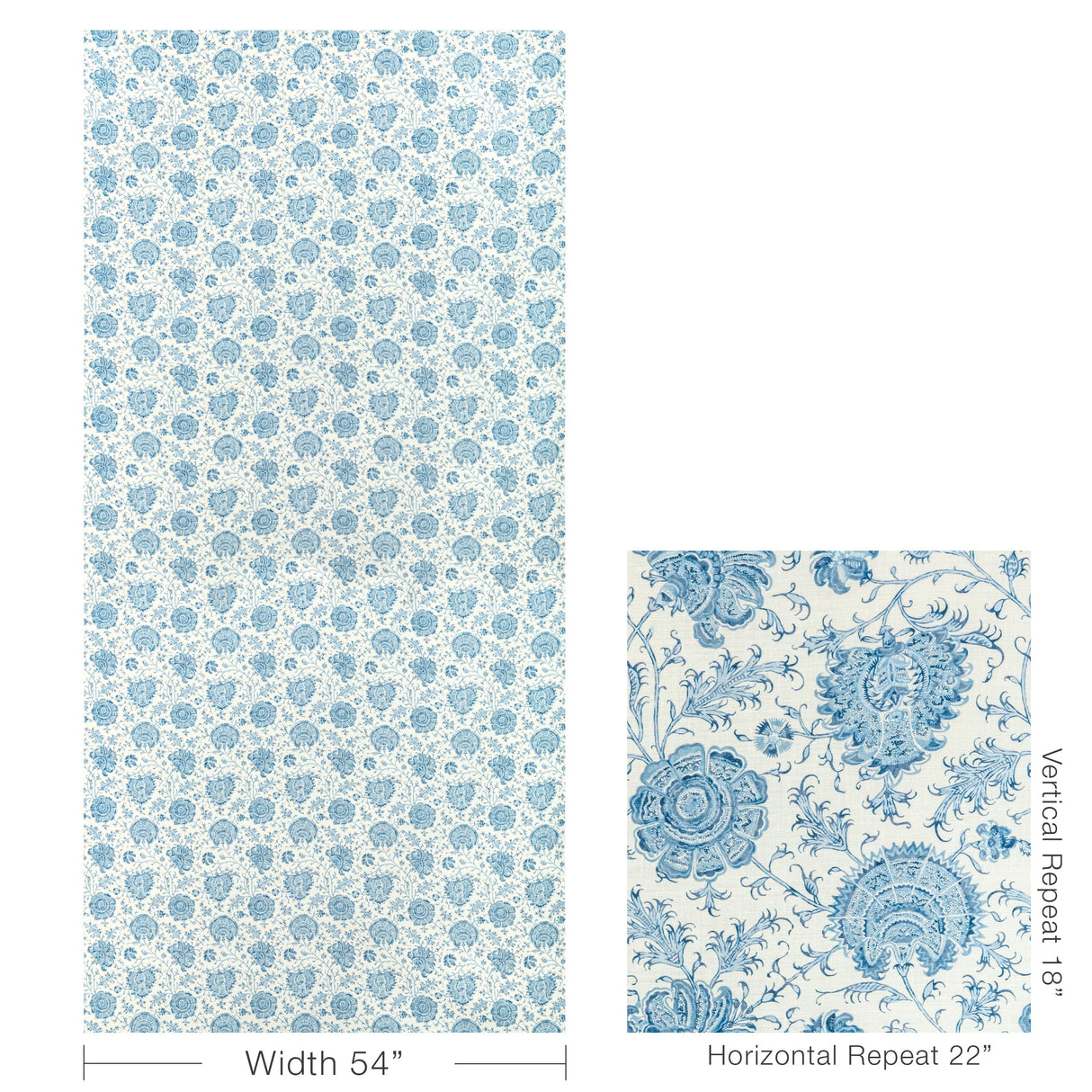 Lee Jofa INDIENNES FLORAL DELFT Fabric