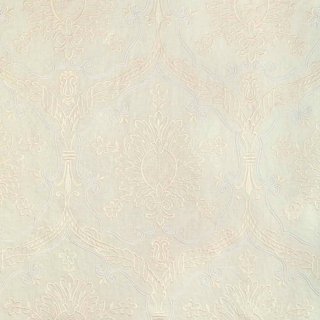 Lee Jofa HAYES EMBROIDERY IVORY Fabric