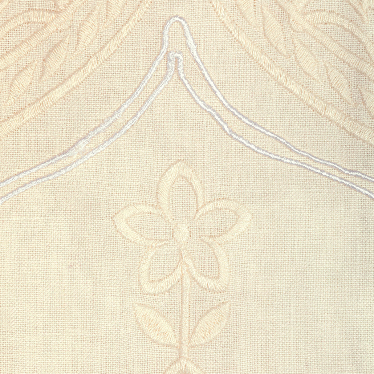 Lee Jofa HAYES EMBROIDERY IVORY Drapery Fabric