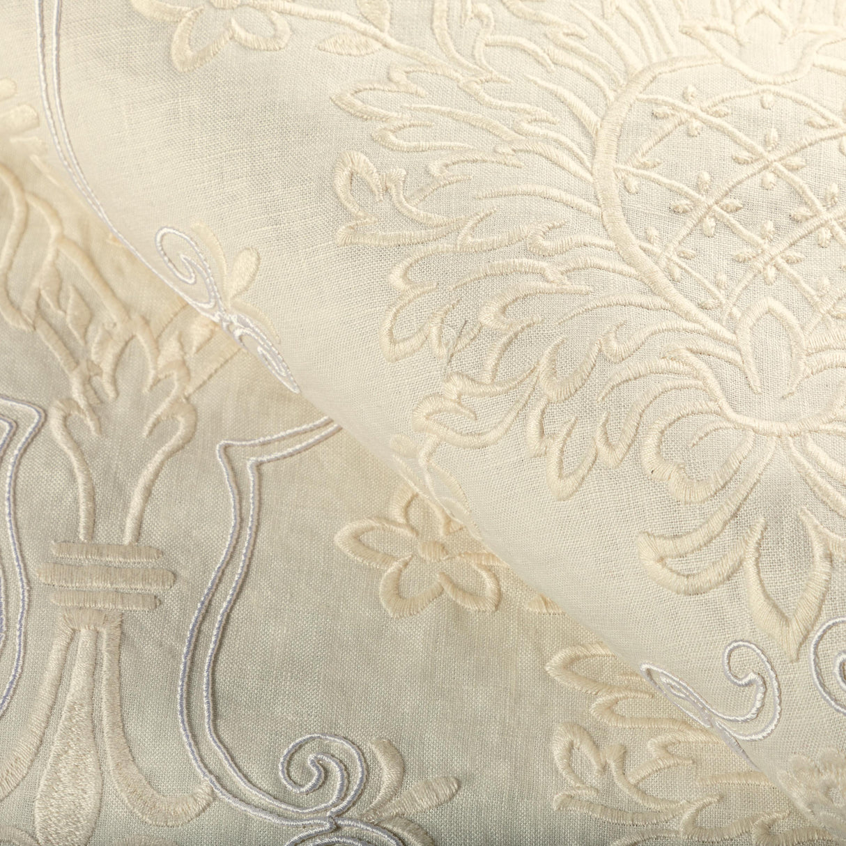 Lee Jofa HAYES EMBROIDERY IVORY Drapery Fabric