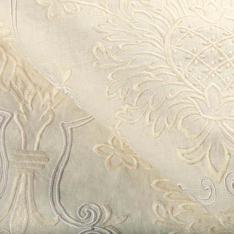 Lee Jofa HAYES EMBROIDERY IVORY Drapery Fabric