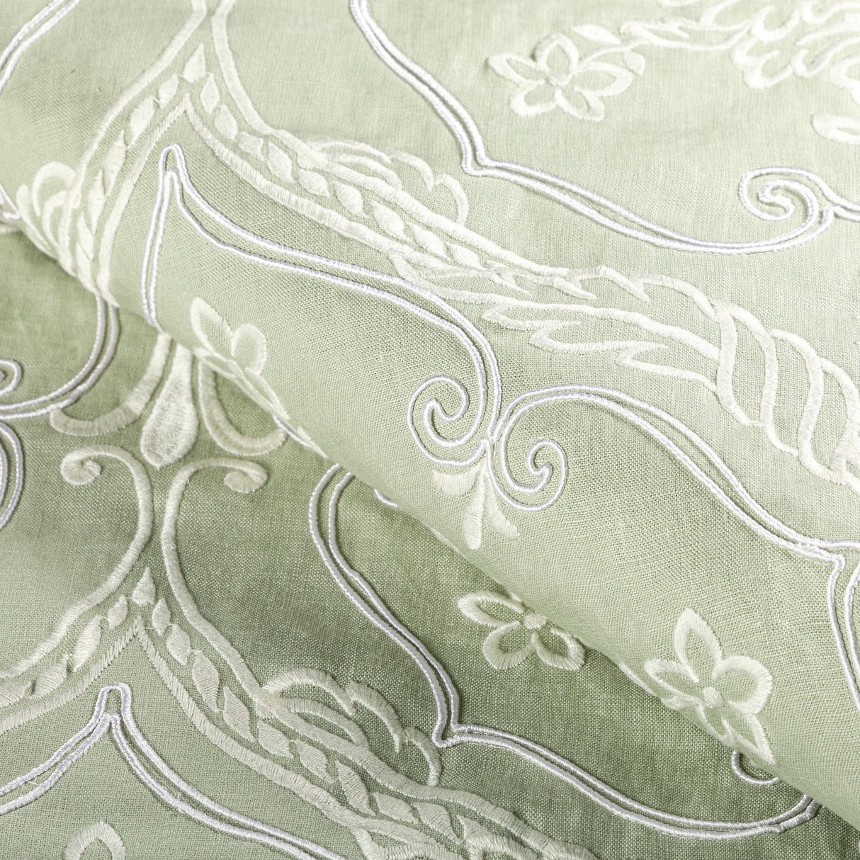 Lee Jofa HAYES EMBROIDERY CELERY Drapery Fabric