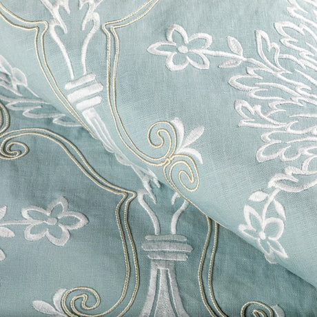 Lee Jofa HAYES EMBROIDERY BLUE Drapery Fabric