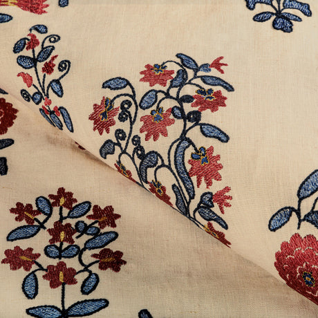 Lee Jofa MEAD EMBROIDERY RED/BLUE Drapery Fabric