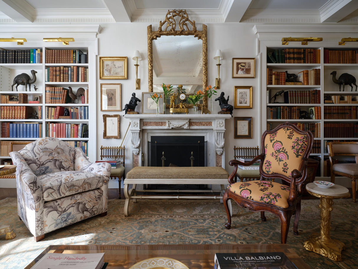 Lee Jofa MEAD EMBROIDERY SAFFRON/PETAL Drapery Fabric