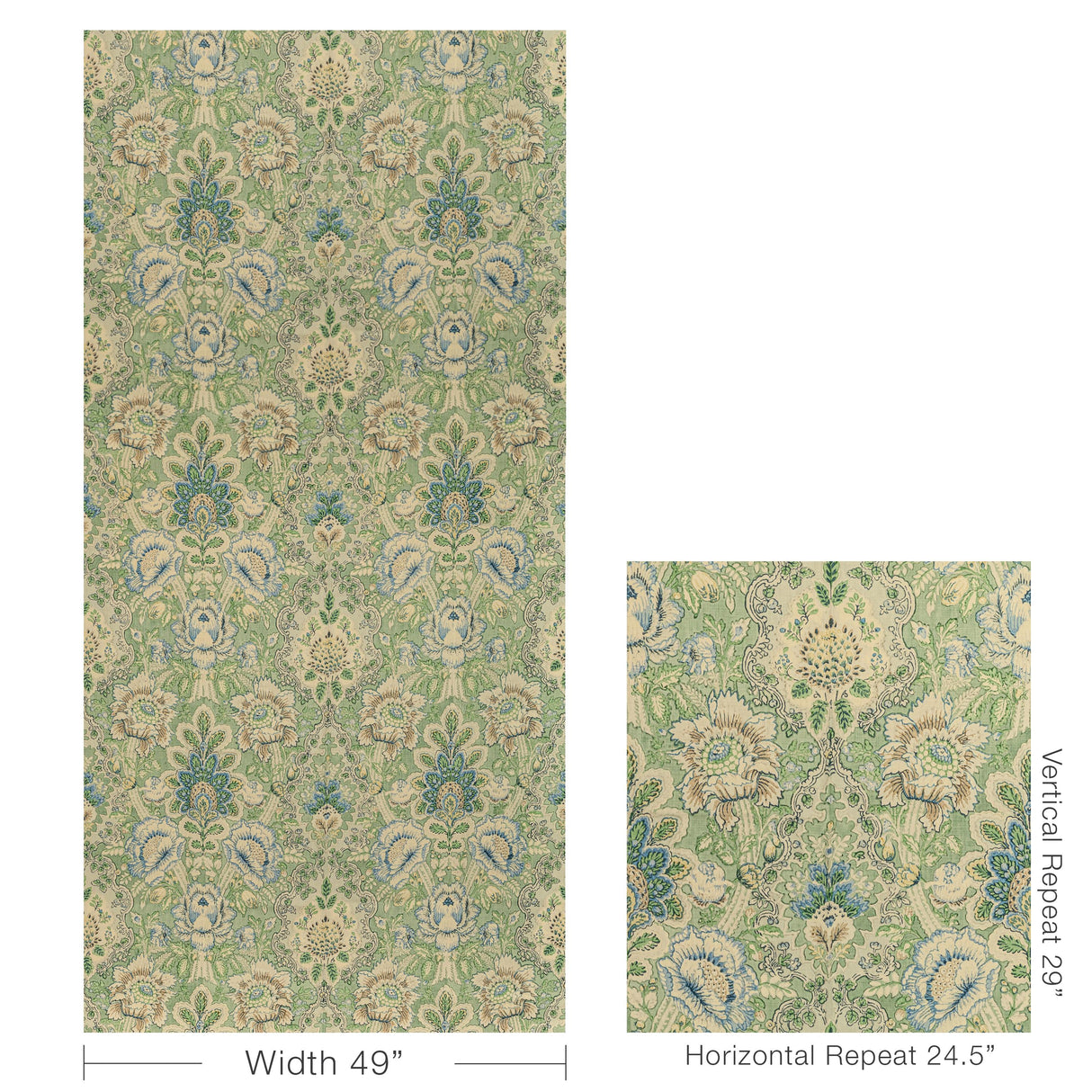 Brunschwig & Fils CARVALLO PRINT CELERY Fabric