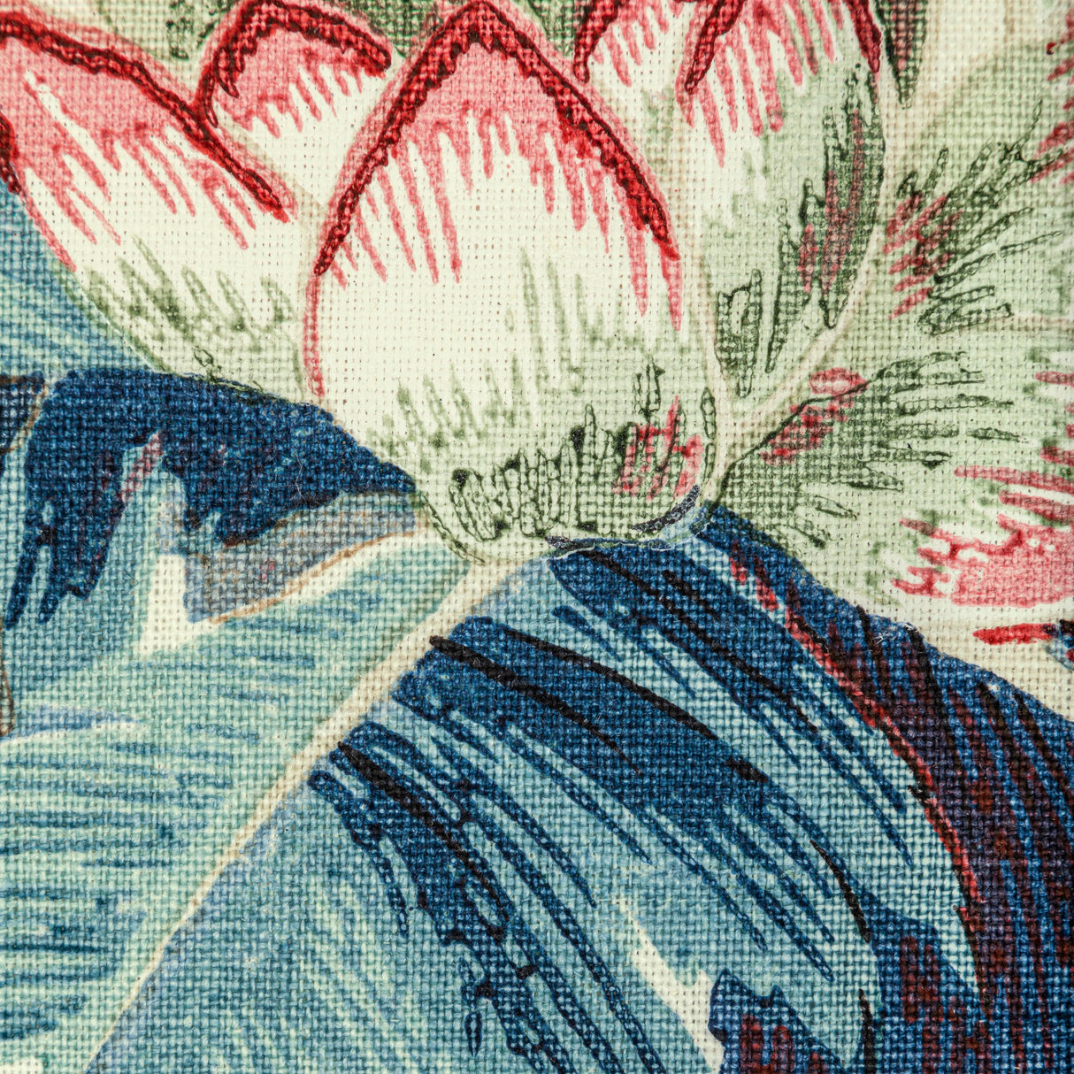 Brunschwig & Fils GASTAUD PRINT AQUA/BERRY Fabric