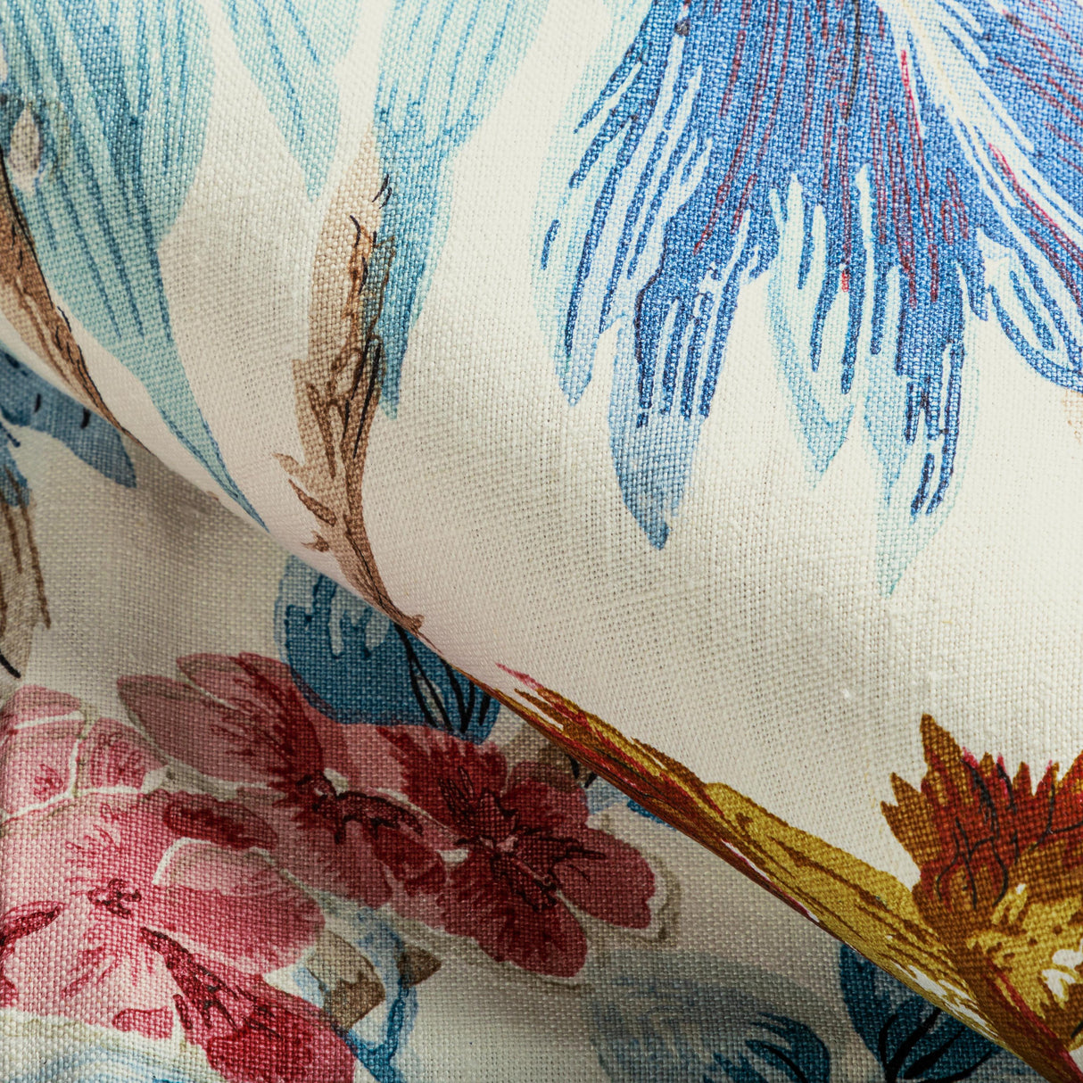 Brunschwig & Fils GASTAUD PRINT AQUA/BERRY Fabric