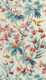 Brunschwig & Fils GASTAUD PRINT AQUA/BERRY Fabric