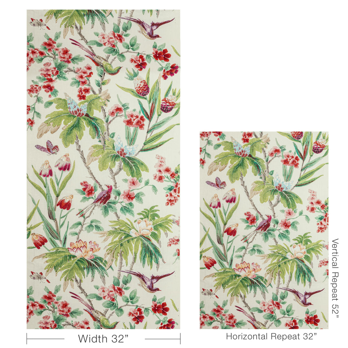 Brunschwig & Fils GASTAUD PRINT RED/GREEN Fabric