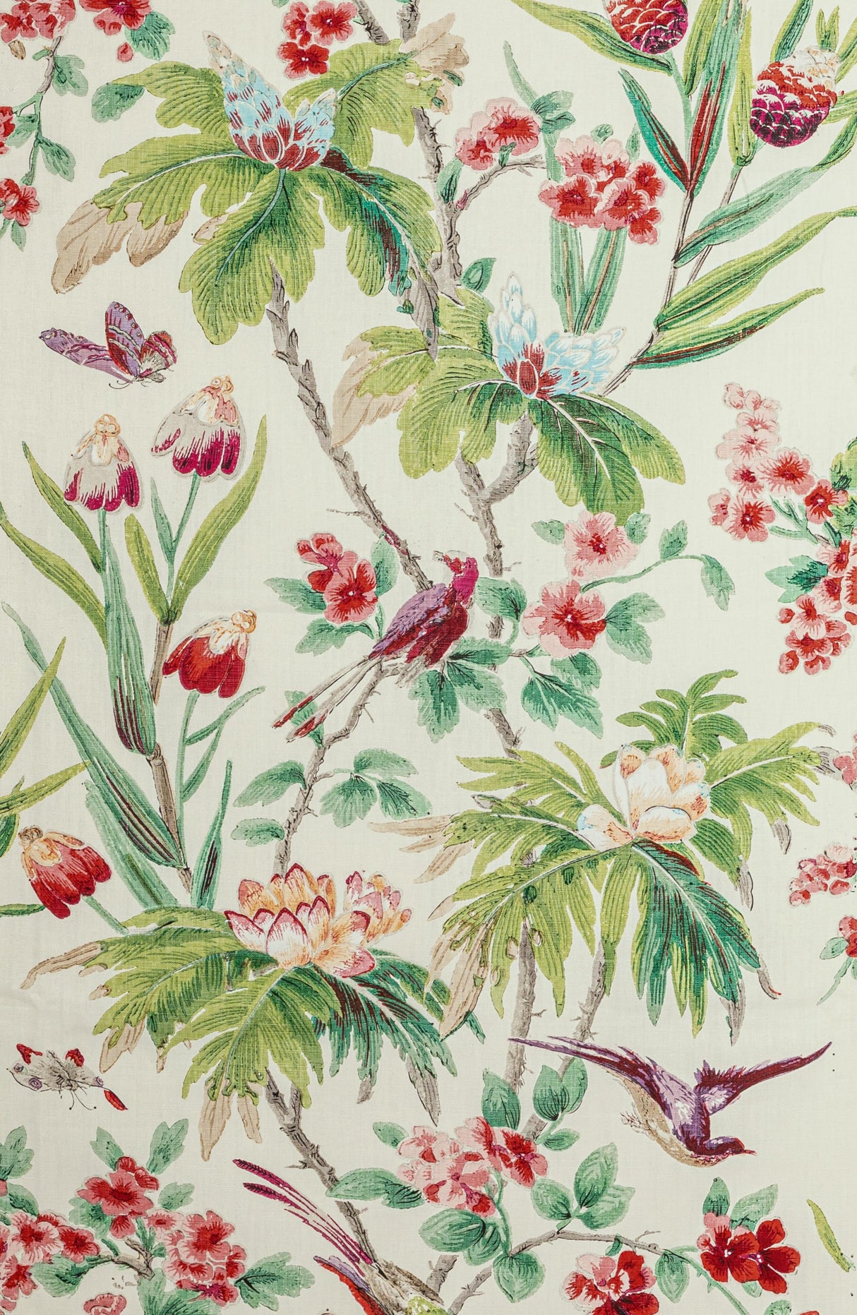 Brunschwig & Fils GASTAUD PRINT RED/GREEN Fabric