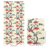 Brunschwig & Fils LE BRUN PRINT RASPBERRY Fabric