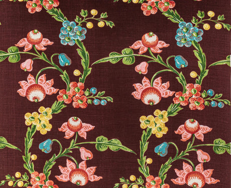 Brunschwig & Fils LE BRUN PRINT AUBERGINE Fabric