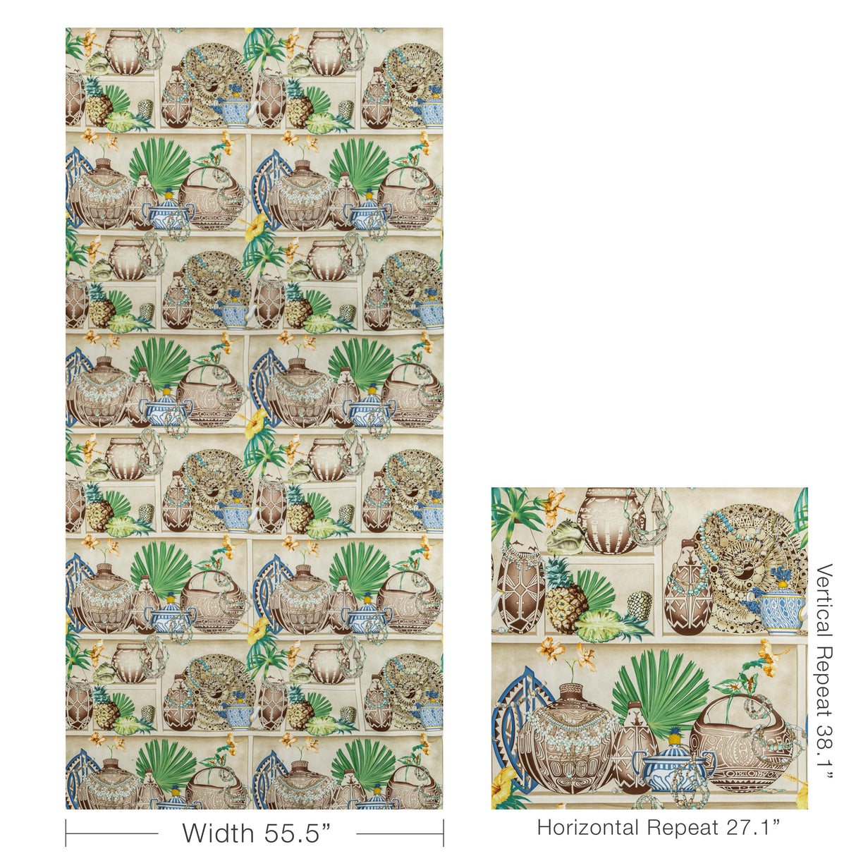 Brunschwig & Fils MAIZAN PRINT SEAGLASS Fabric