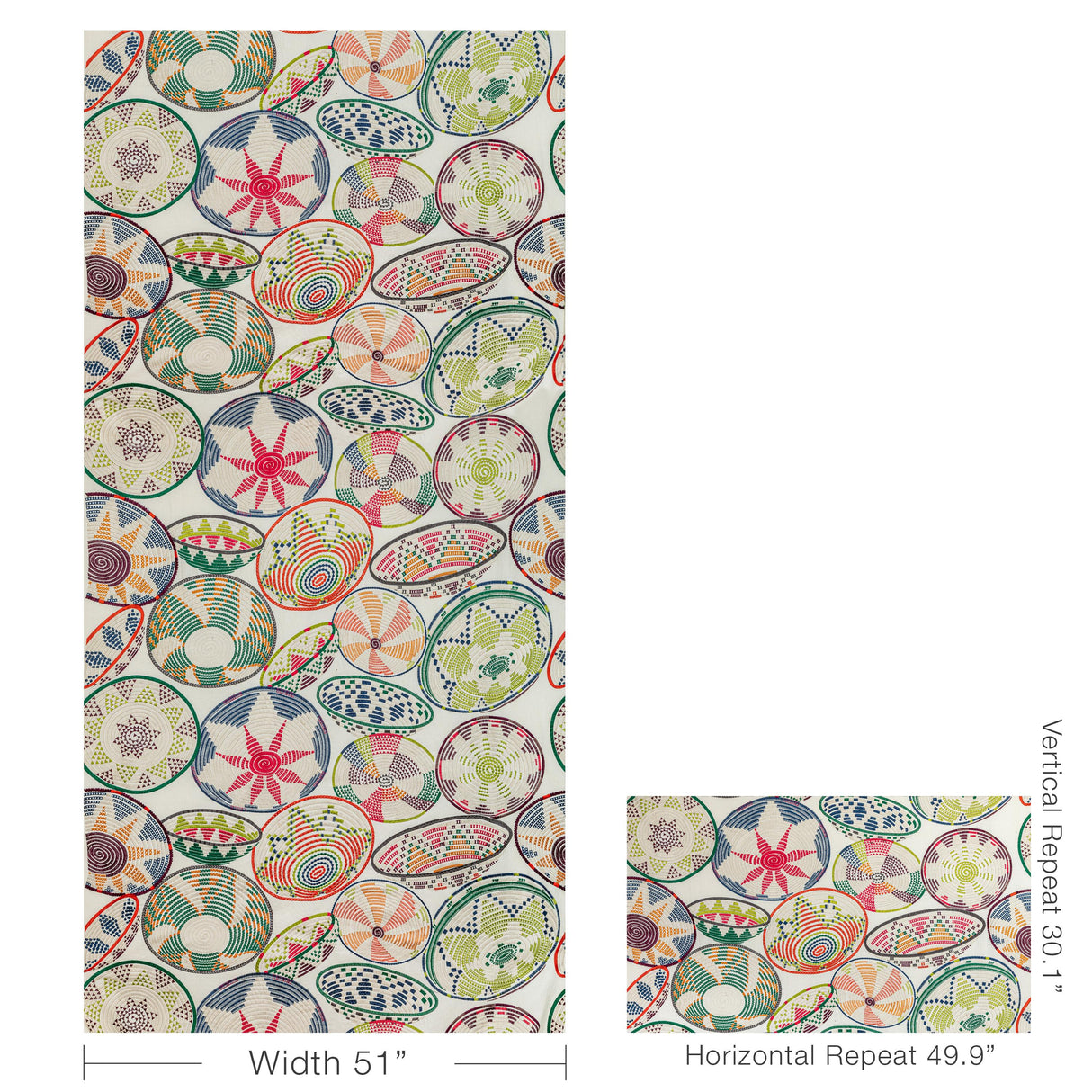 Brunschwig & Fils BENDI EMB MULTI Fabric