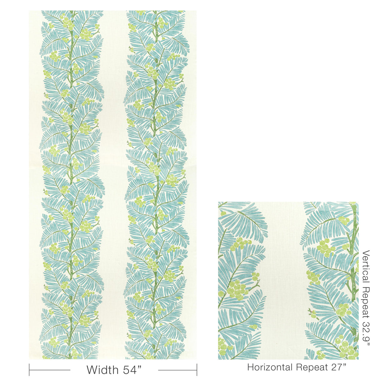 Brunschwig & Fils PALMAR PRINT LAKE Fabric
