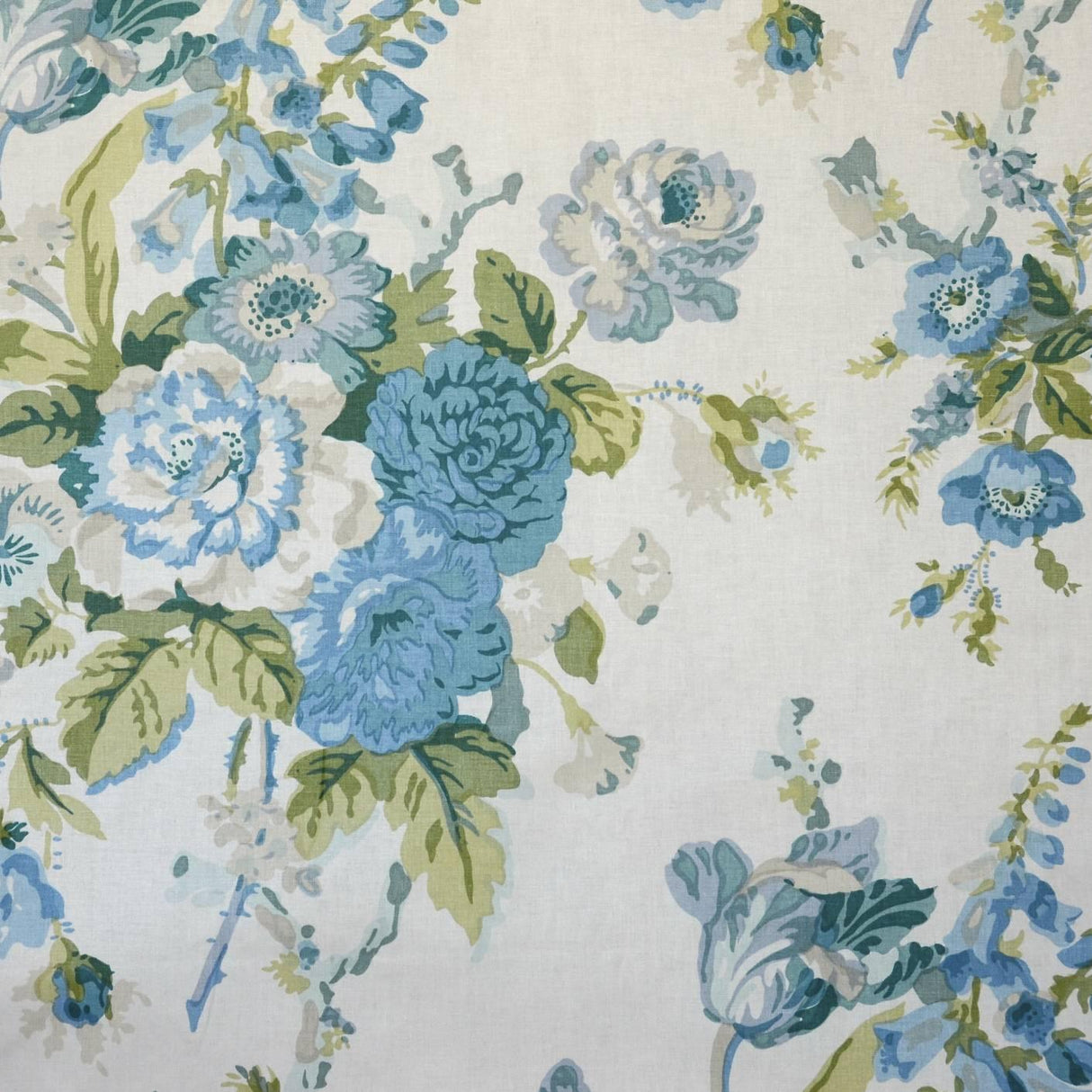 Lee Jofa GRENVILLE GLAZED CHINTZ BLUE/GREEN Fabric