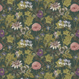 Clarke & Clarke PASSIFLORA EMERALD VELVET Fabric