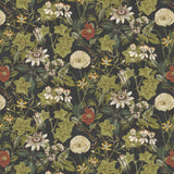 Clarke & Clarke PASSIFLORA NOIR VELVET Fabric
