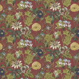 Clarke & Clarke PASSIFLORA ROUGE VELVET Fabric