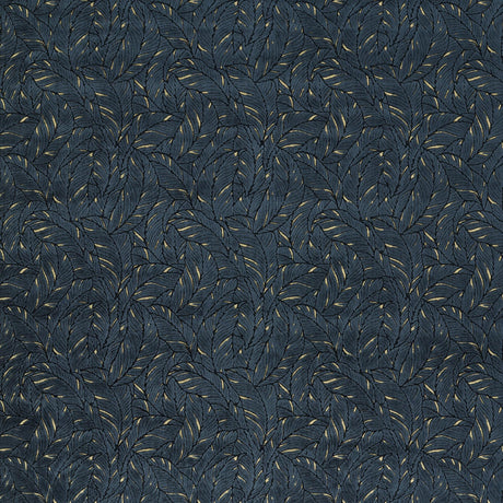 Clarke & Clarke SELVA MIDNIGHT/GOLD VELVET Upholstery Fabric