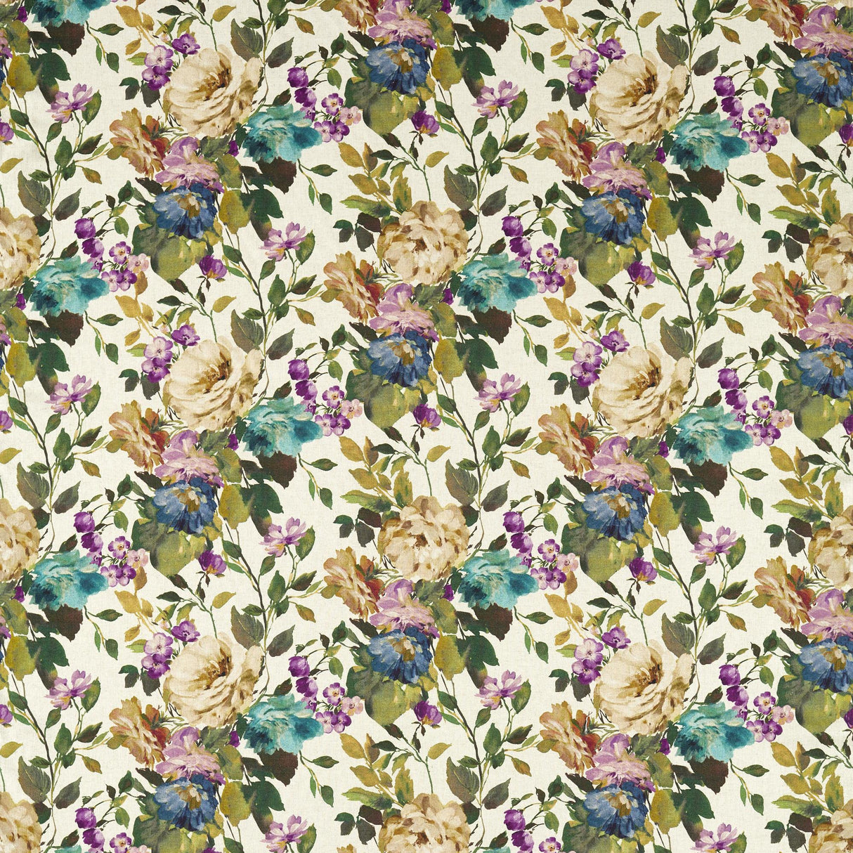 Clarke & Clarke BLOOM AMETHYST Fabric