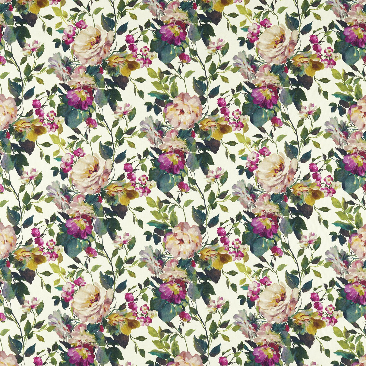 Clarke & Clarke BLOOM FUCHSIA Fabric