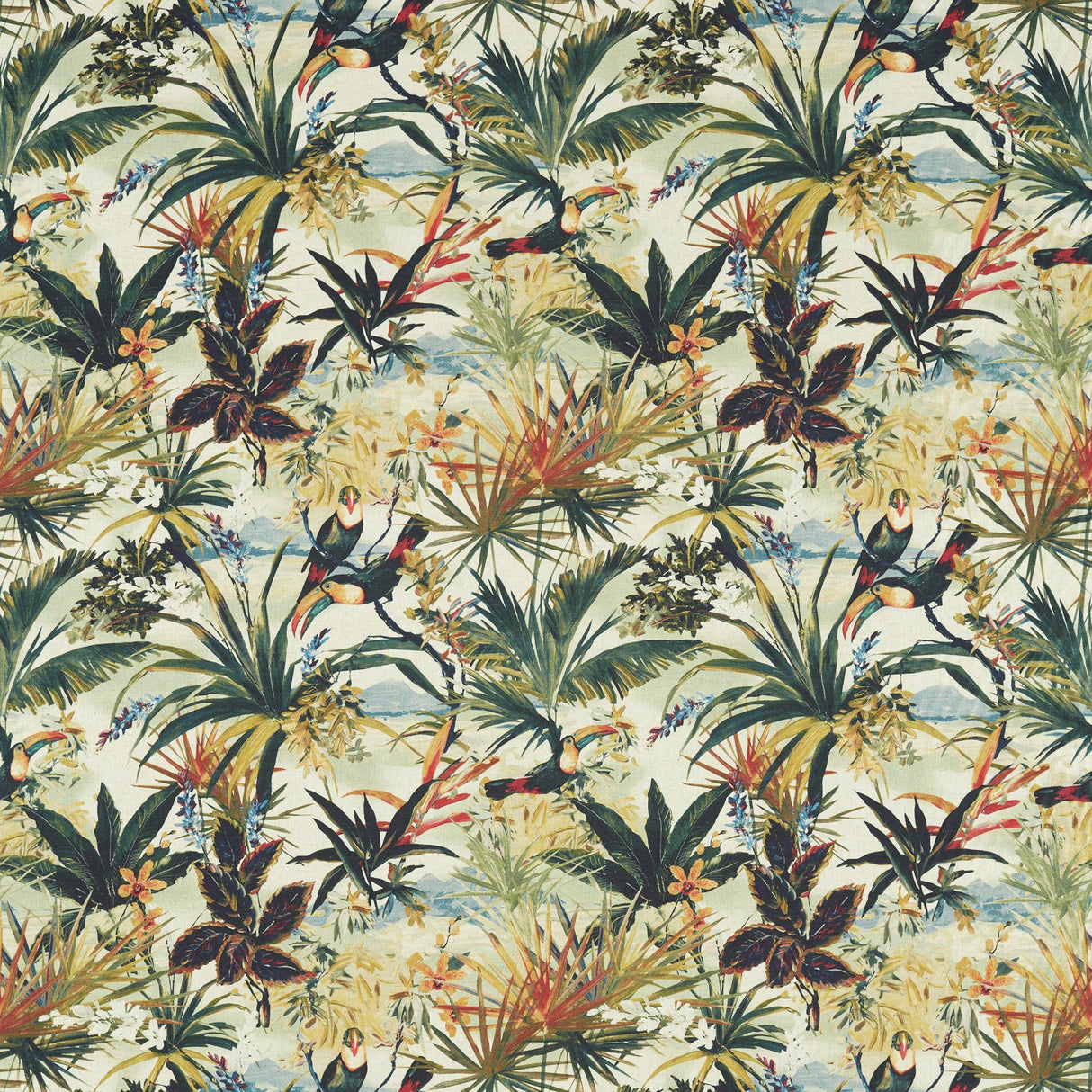 Clarke & Clarke TOUCAN ANTIQUE Fabric