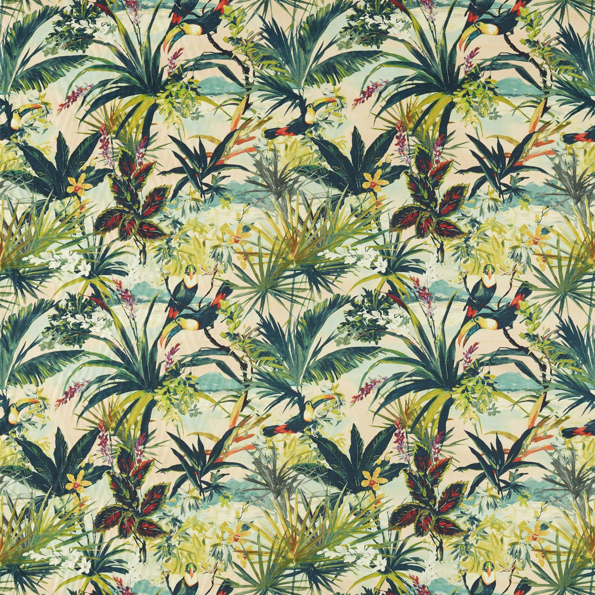 Clarke & Clarke TOUCAN BLUSH Fabric