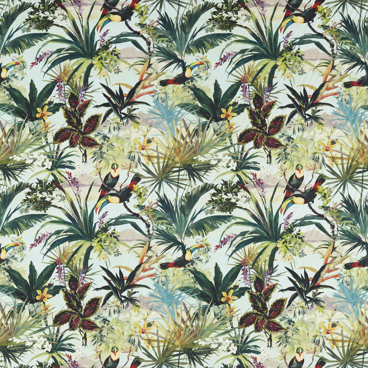 Clarke & Clarke TOUCAN SKY Fabric