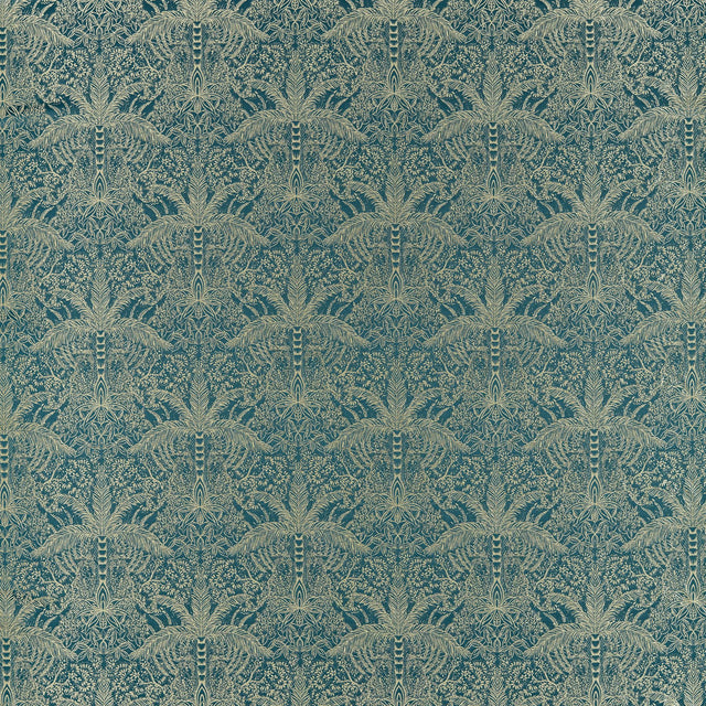 Clarke & Clarke LEOPARDO KINGFISHER JACQUARD Upholstery Fabric