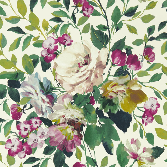 Clarke & Clarke BLOOM FUCHSIA WP Wallpaper