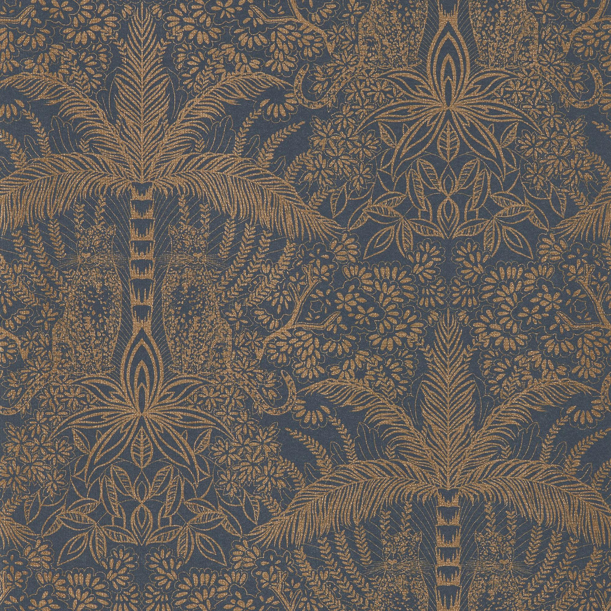 Clarke & Clarke LEOPARDO COPPER/MIDNIGHT WP Wallpaper