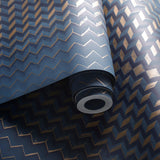 Clarke & Clarke FRAGMENT MIDNIGHT/COPPER WP Wallpaper