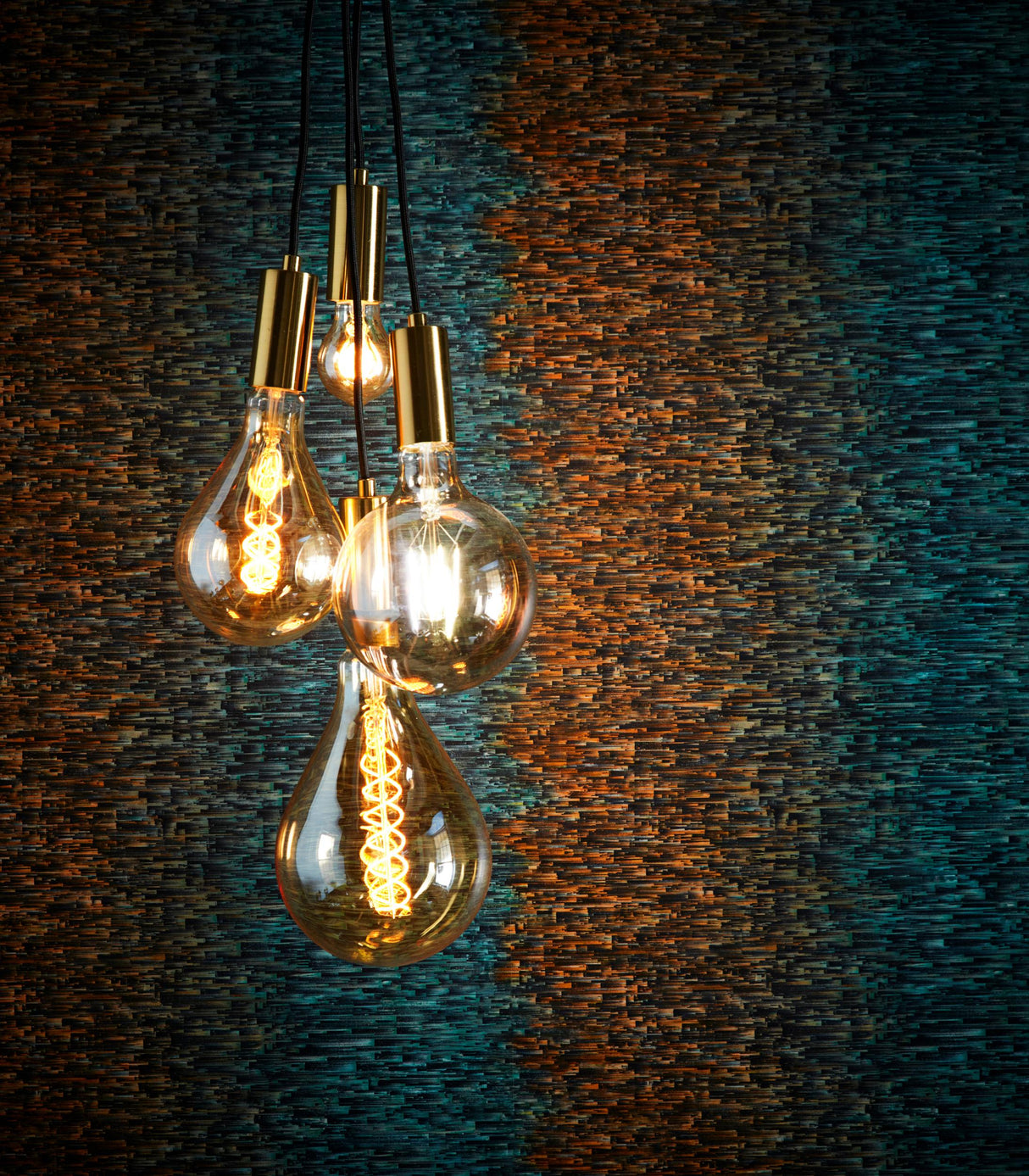 Clarke & Clarke OMBRE TEAL/SPICE WP Wallpaper