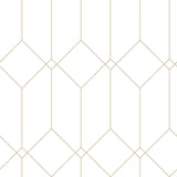 Brewster Home Fashions Trilliant White Art Deco Motif Wallpaper