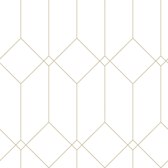 Brewster Home Fashions Trilliant White Art Deco Motif Wallpaper