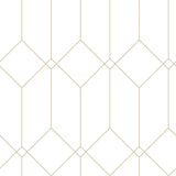 Brewster Home Fashions Trilliant Art Deco Motif White Wallpaper