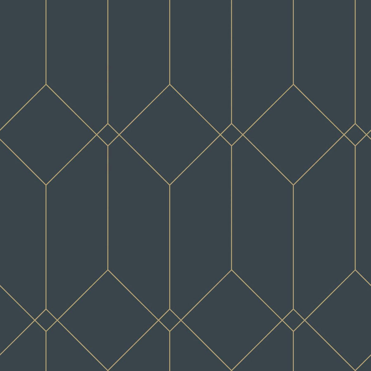 Brewster Home Fashions Trilliant Dark Blue Art Deco Motif Wallpaper