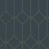 Brewster Home Fashions Geometrics Dark Blue Wallpaper