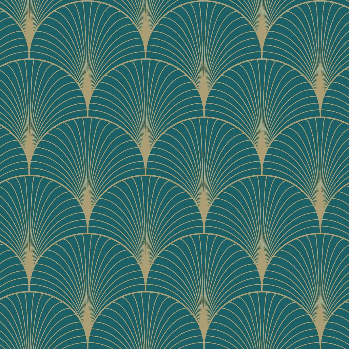 Brewster Home Fashions Lempicka Teal Art Deco Motif Wallpaper