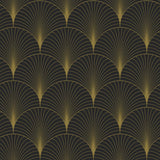 Brewster Home Fashions Lempicka Black Art Deco Motif Wallpaper