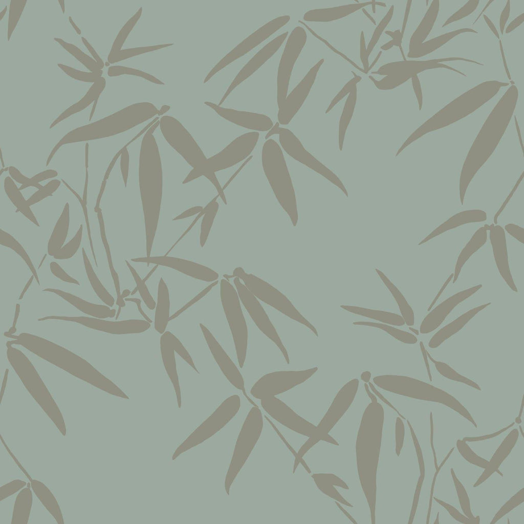 Brewster Home Fashions Guadua Green Bamboo Leaves Wallpaper