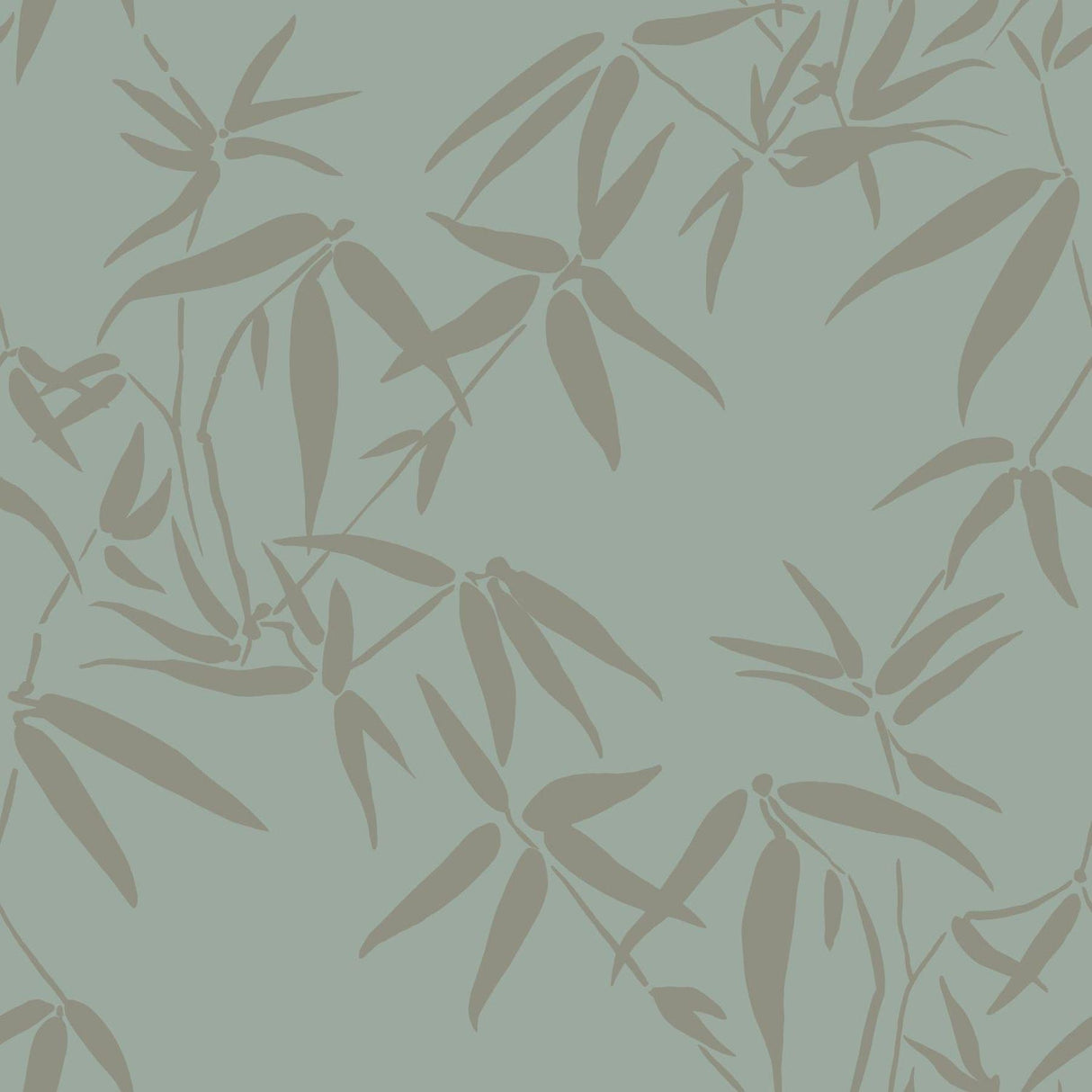Brewster Home Fashions Guadua Bamboo Leaves Green Wallpaper