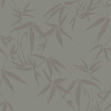 Brewster Home Fashions Guadua Bamboo Leaves Grey Wallpaper