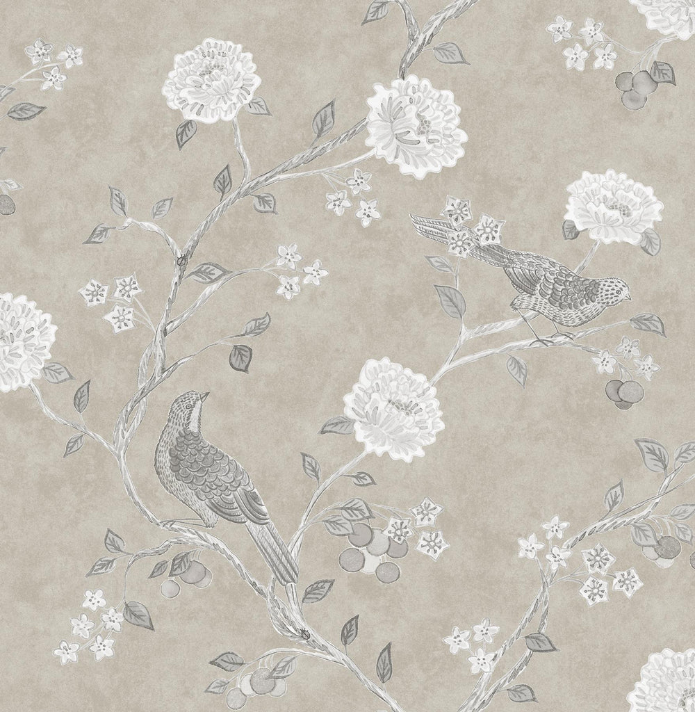 A-Street Prints Wellesley Taupe Chinoiserie Wallpaper