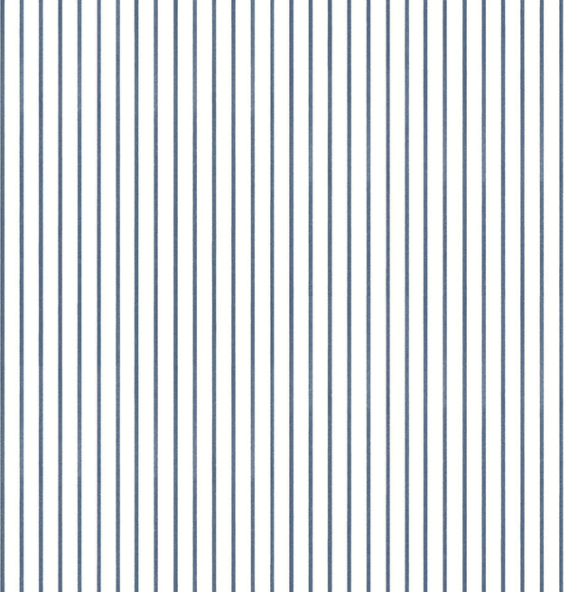 A-Street Prints Oliver Navy Simple Stripe Wallpaper