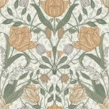A-Street Prints Fillippa Green Tulip Wallpaper